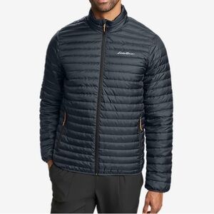 NEW Men’s Eddie Bauer Microlight Down Jacket Coat Black XXL